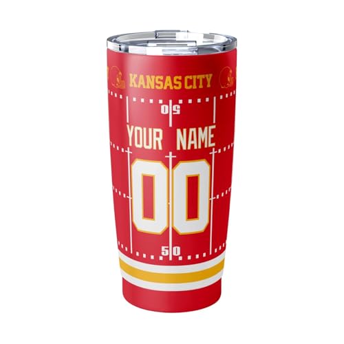 Image of ANTKING Kansas Tumbler 20 oz Travel Coffee Cup for Men Women Boy Custom Name Number Gifts