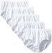 Just My Size Women's 5 Pack Cotton Brief Panty, White, 10