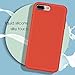 MILPROX Silicone Case, Pretty Series Liquid Silicone Gel Rubber, Shockproof Case with Microfiber Cloth Lining Cushion Compatible with iPhone 7 Plus/8 Plus - Red