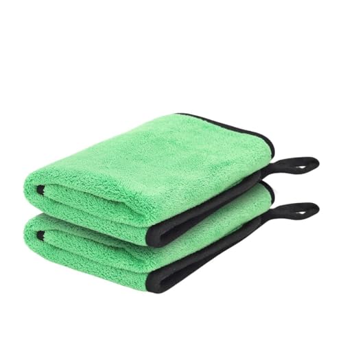 Image of Btag Microfiber Cleaning Cloth, 40x40 cms 600 GSM | Highly Absorbent,Lint and Streak Free, Multi-Purpose Wash Cloth for Kitchen,Car,Window,Stainless Steel,Silverwear(Green 40x40cms) Pack of 2