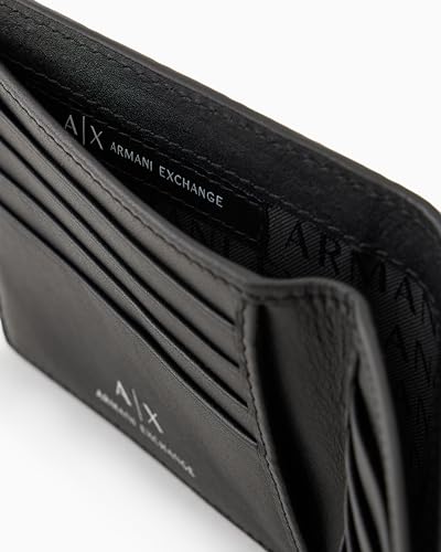Armani Exchange Men's Embossed Logo Bifold Nero-Black, One Size, Small2