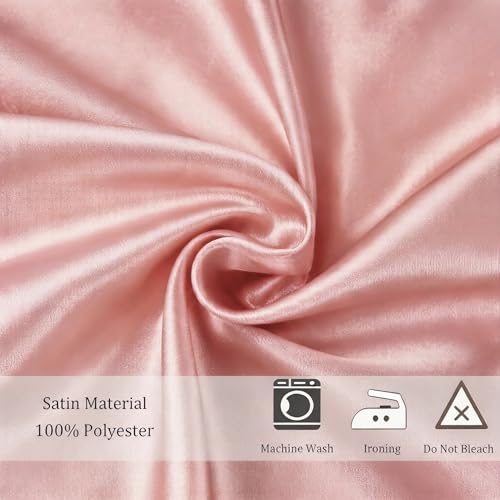 Wedding Satin Table Runners 10 Pack Universal Polyester Table Runner for Party Birthday Anniversary Retirement Engagement Banquets Graduation Bridal Shower Outdoor Events Decor (Blush Pink, 10 pcs) by JKDMJF - Used condition - Image 4