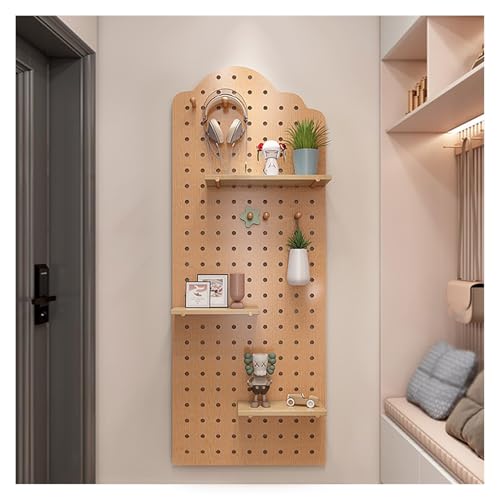 Kit organizador de pared de tablero perforado, paneles de exhibición de madera para oficina en casa, cocina, garaje y sala de manualidades