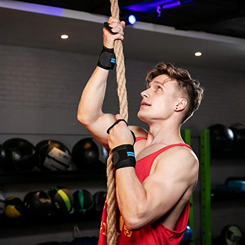 Gymnastics Hand Grips / Gloves With Wrist Wrap Support -Perfect For Wods,Pull Up,Power Weight Lifting,Kettlebells And Gym Workout (Blue4) #TOP6