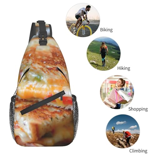 Bolso cruzado Cheese Sandwiches para hombre y mujer miniatura 6