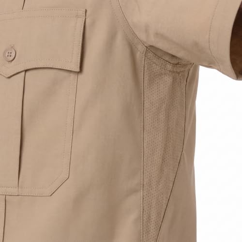 Image of First Class 100% Polyester Short & Long Sleeve Zippered Uniform Shirt 4 Pocket Hidden, Law Enforcement BDU Zipper Closure.