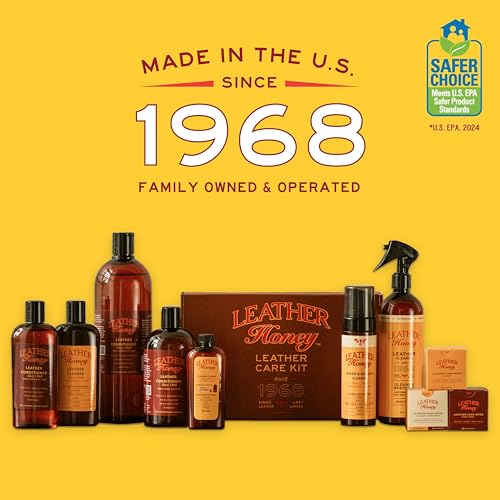Leather Honey LHLC1002 Leather Cleaner: Non-Toxic Leather Care Made In The Usa Since 1968. Deep Cleans Leather, Faux & Vinyl - Couches, Car Seats thumb #3