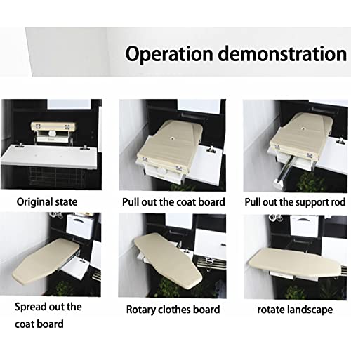 Table à repasser pliable de couleur blanc cassé mini format pour dressing - 7