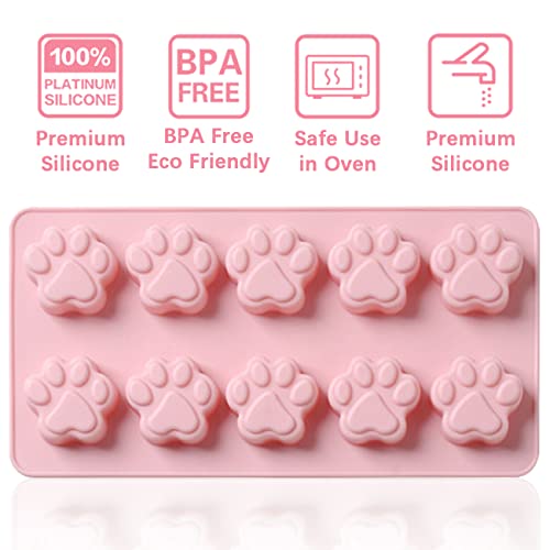 QUMENEY 2PC DIY Mini Silicone Animal Paw Stampo da...