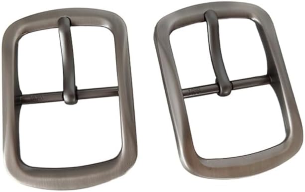 Honkenda 3 Inch Stainless Steel Single Prong Square Belt Buckles, Wide Heavy Duty Metal Roller Rectangular Belt Buckle Replacement for Men Women Leather Craft Accessories (Silver, 2 Pack)