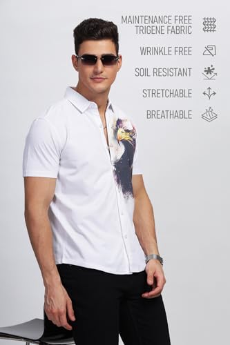 Image of BULLMER Trendy Regular Fit Printed Causal Shirt for Men - Pack of 1