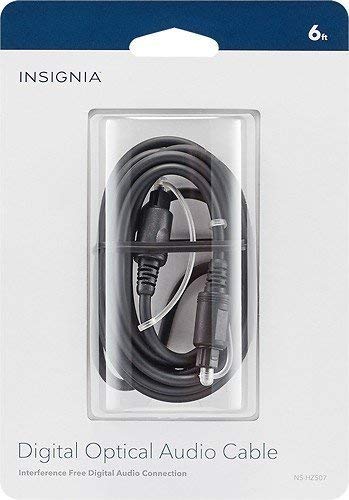 Insignia - 6' Digital Optical Audio Cable - Black