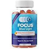 Focus Blue Light Supplement | Lutein and Zeaxanthin Supplement for Eye Health and Blue Light Protection | 60 Count Mango Flavored Gummy, 30 Day Supply