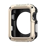 Spigen Tough Armor Apple Watch Case Extreme Heavy Duty Protection and Built In Screen Protector for 42mm Apple Watch Series 3 / Series 2 / 1 / Original (2015) / Nike+ Sport Edition - Champagne Gold