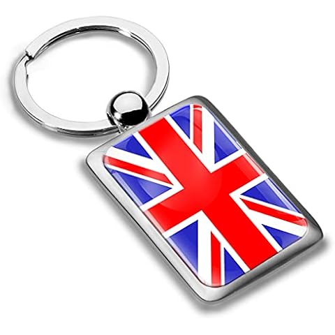 Biomar Labs® 3D Metal UK Union Jack Great Britain England Flag Keyring Key Ring Accessories Men Women Keychain Gift KK 216 Cover