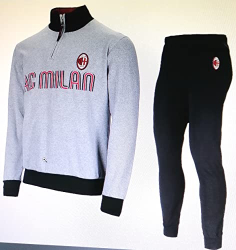 Sicem Pigiama Tuta Milan Ufficiale Felpato Mezza