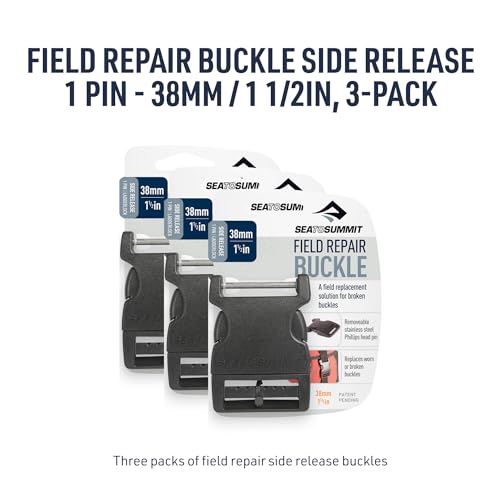 Image of Sea to Summit Field Repair Buckle - Side Release, 1 Pin, 3-pack, 38mm / 1 1 /2in