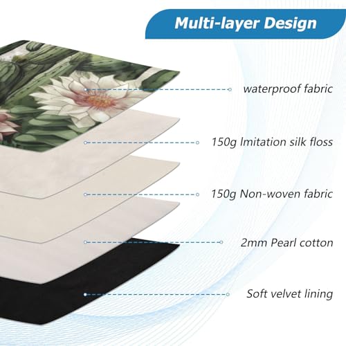 Funda para laptop de 13 a 14 pulgadas con diseño de cactus y flores miniatura 4