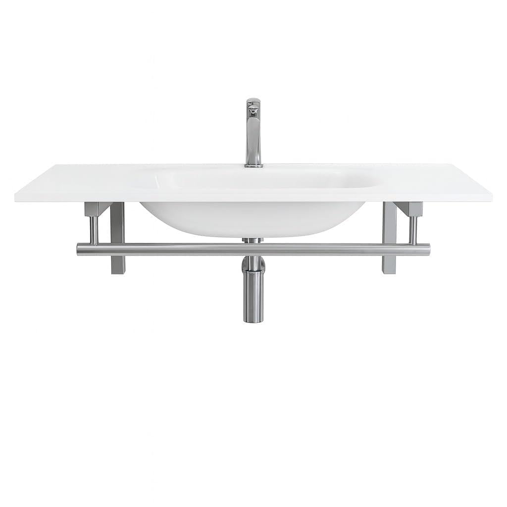Art of Baan - Soporte de pared para consola o lavabo (latón, 460 x 700 mm)