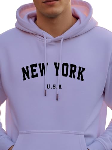 Image of XENOVAURBAN Hoodie for Men /Women | Unisex fit Cotton Fleece Hooded Sweatshirt - NEWYOR1
