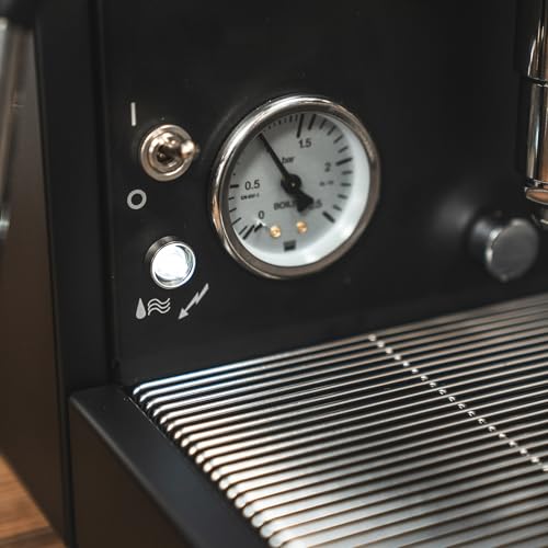 La Pavoni New Cellini Evolution, Semiprofessionelle Espresso-Kaffeemaschine LPSCVB01EU, Einzelboiler mit Wärmetauscher, mit Hebelventilen, Dampf- und Heißwasserlanze, 1520 W, Schwarzer Stahl – Bild 5