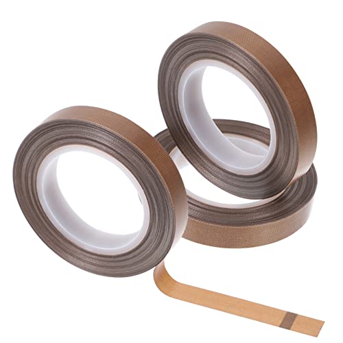 GANAZONO 3 Rolls Heat Resistance Electrical Tape Insulation Tape High Temperature Adhesive for Industrial Use No Residue Electrical Applications
