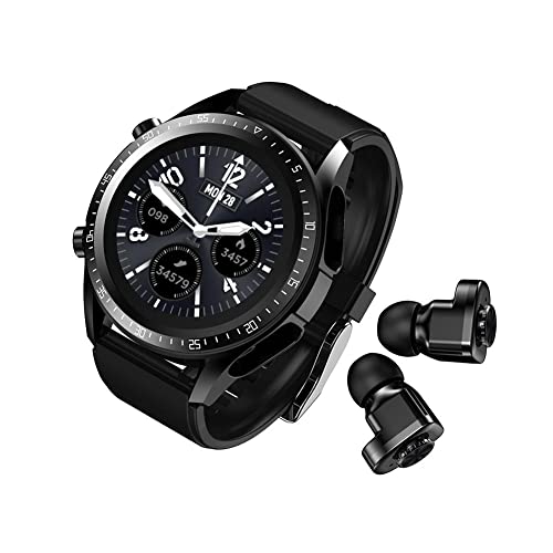 Reloj inteligente 2 en 1 compatible con Bluetooth 5.0, auriculares estéreo de sangre, U7E9, monitor de presión inalámbrico con