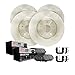 Dynamic Friction Company Front and Rear Brake Rotors with 3000 Series Ceramic Brake Pads includes Hardware - 6314-31106