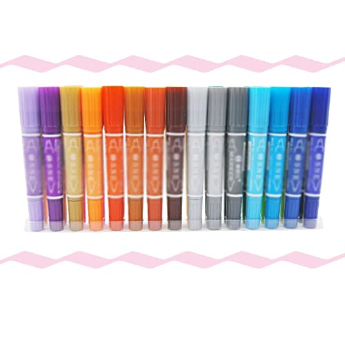 Walnuta 24/30/40 Colors Marker Pen Set Double Headed Student Animation Drawing Oily Marker Kids Painting Pens School Art Supplies (Color : Clear, Size : 30Color) #TOP7