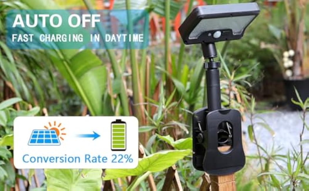 OTSOFDWL Solar Light for Outdoor Stairs - Waterproof Clip & Stand Light, 92 LEDs Motion Sensor, Deck Fence Camping Lighting(1Pack)