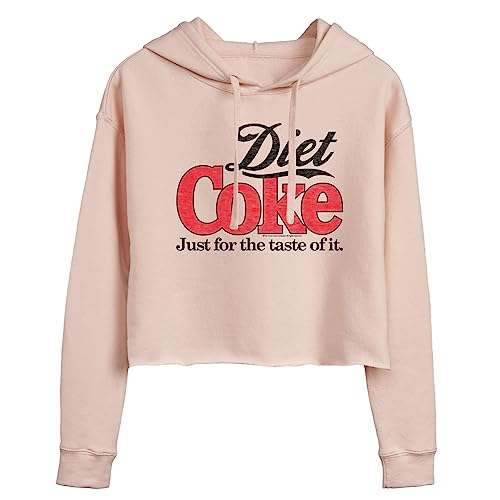 HYBRID APPAREL - Diet Coke - Retro Logo - Womens Cropped Pullover Hoodie - Size Medium