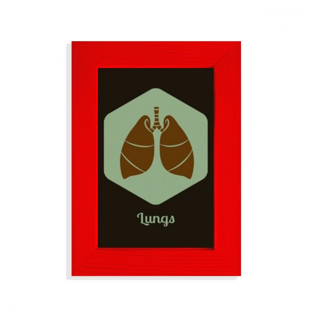 Cadre photo rouge Art déco Body Lung avec verre antireflet haute clarté