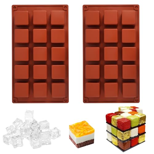 Stampo Silicone per Cioccolatini - Cubo 3,3cm 30 Cavità per Dolci, Pralinato, Caramelle Fai da Te