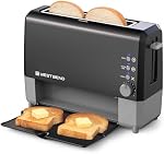 West Bend QuikServe Compact 2-Slice Toaster with Extra Wide Slots and Cool Touch Exterior, in Black (77224)