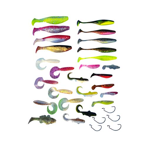 SANDAFISHING Hecht snoekbaars forel aas - box rubberen vis set 7 cm 9 cm 11 cm 13 cm roofvis kopyto rubber aas hengel accessoires jigkop haak kunstaas Twister cadeau voor vissers - Image 3