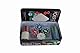 ELAELA Poker-Set mit 100 Pokerchips in Metallbox, 4 Farben, 1 € bis 25 €, Casino-Qualität, Laserring-Inlays, Profi-Stapelbarkeit, ideal für Cash-Spiele und Turniere
