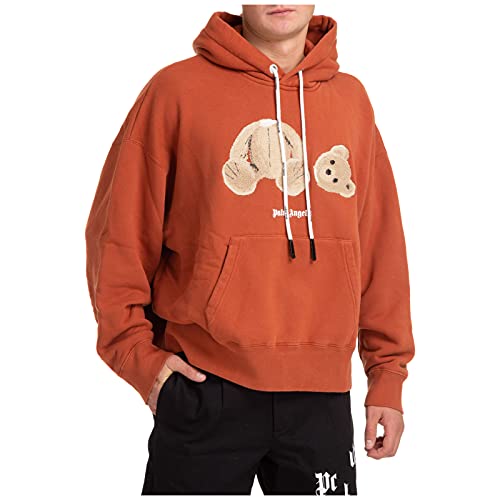 PALM ANGELS Bear Felpa con Cappuccio Uomo Marrone