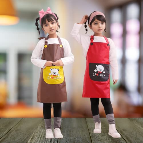 Image of Yindella Waterproof Kitchen Apron for Men, Women Kids - PVC Apron with Adjustable Neck Strap - Cooking, Dishwashing, Cleaning & Home Use, Durable, Oil-Proof & Stain-Resistant