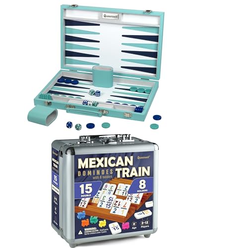 Queensell D15 Numbers 8 Holders + Turquoise Backgammon
