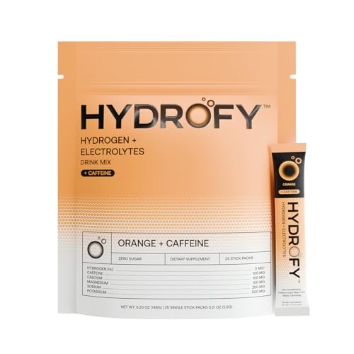 Hydrofy Hydrogen Water + Electrolytes Drink Mix | H2 Hydration Packets with Molecular Hydrogen,...