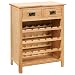 Holz-Weinregal, für 24 Weinflaschen, freistehend Weinschrank Flaschenregal mit 2 Schubladen, Flaschenregal für Küche, Bar, Esszimmer, Braun 72x32x90 cm Massivholz Eiche