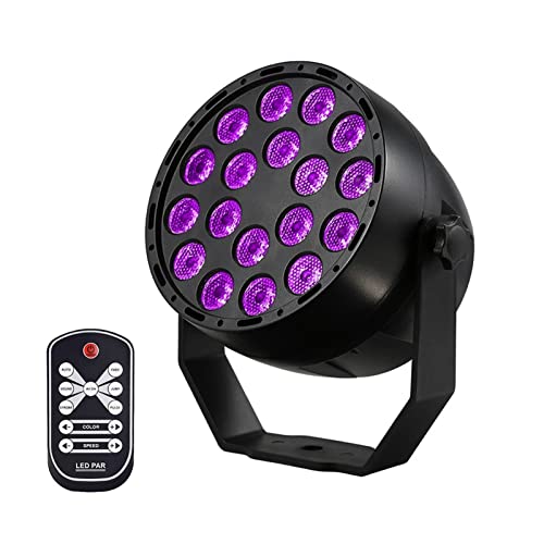 Éclairage de scène DJ disco party avec effet lumière noire 18 LED UV pour fête de Noël