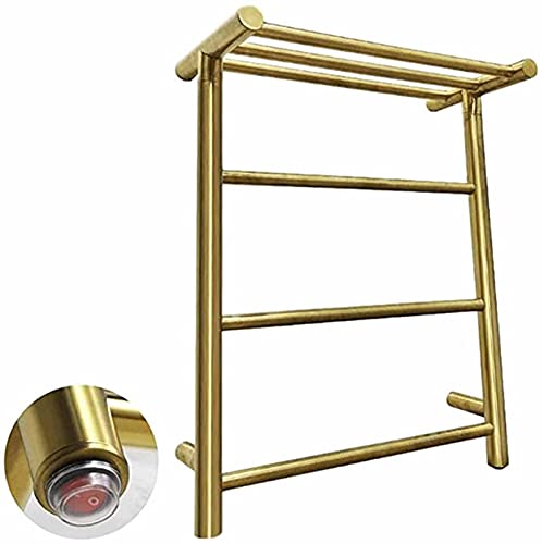 JPXXFM Toalla montada en la Pared Calentador con Estante Superior en energía de Toalla con calefacción eficiente de energía cepillada de 88 W para baño de Toalla con calefacción eléctrica (Enchufe)
