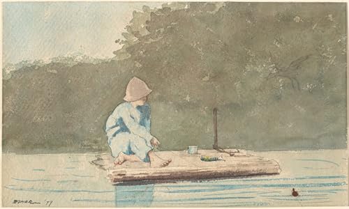 Art Mural Garçon sur un Radeau Winslow Homer Poster Impression Moderne Tableaux 60x90cm