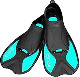 FYJS Short Swim Fins with Comfortable Full Foot Pocket Travel-Size for Snorkeling and Scuba Diving