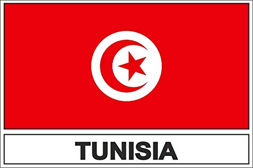 Akachafactory Autocollant Sticker Drapeau TN Tunisie