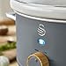 Salton Swan Nordic-Style Slow Cooker with Removable Ceramic Pot, 3.5 Litre (Slate Grey)