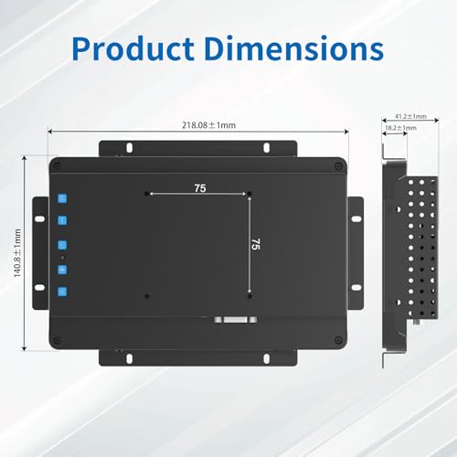 Image of 8 Inch Open Frame Touch Monitor, PCAP 10-Point Touch Industrial Touchscreen Monitor, with HDMI /VGA Interface, Active Matrix TFT LCD,LED Backlight, with VESA Mount