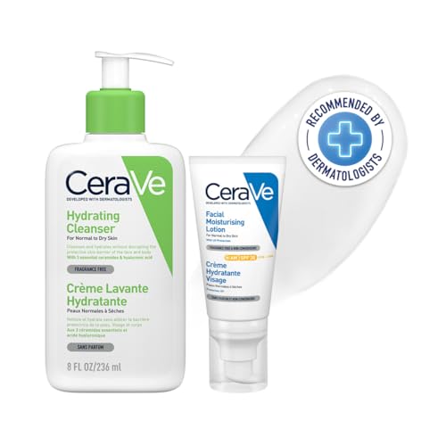 CeraVe Morning Skincare Combo | Hydrating Cleanser 236 ml And AM ...