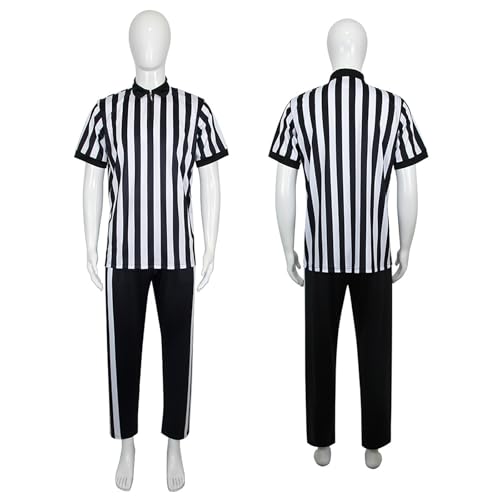 Maillot rayé et pantalon d'arbitre respirant pour le sport - 3